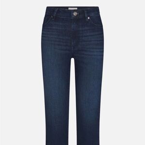 Frame Denim High-Rise Deep Indigo Straight Jeans